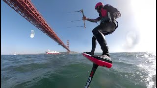 Foiling under the Golden Gate Bridge