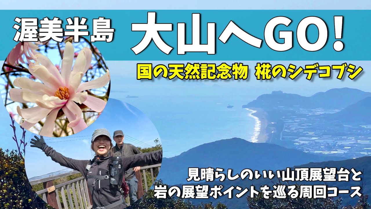 【登山】渥美半島  大山へGO! 国の天然記念物シデコブシ🌸 YAMAPには無い破線ルートに大苦戦😅岩の展望を巡る楽しい周回コース　４K