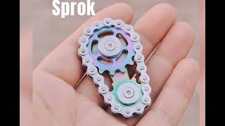 Stress Relief Fingertip Toys Gyro Sprocket Flywheel Fingertip Fidget Spinner Stainless Steel Chain