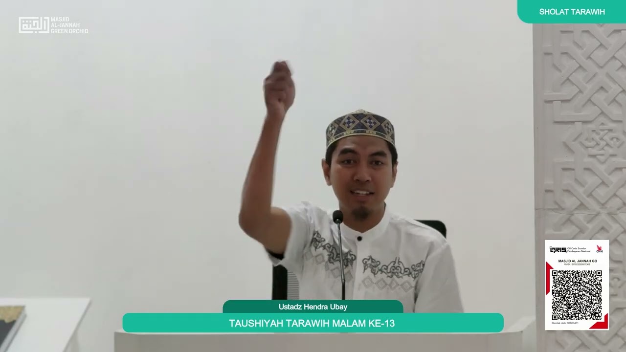 SHOLAT TARAWIH MALAM KE-13 - Ustadz Hendra Ubay - Syaikh Yusuf Ali Jaberi
