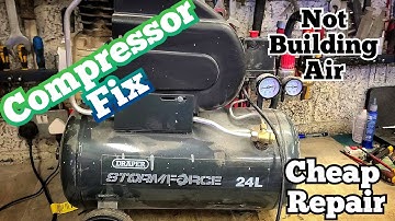 How to repair a air compressor that is running but not building any air. Draper Storm Force