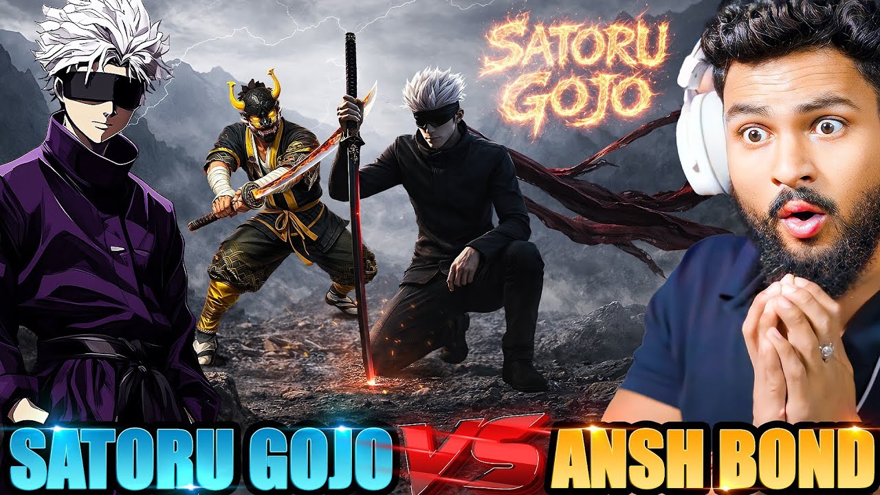 GOJO X NARUTO X ANSH BOND 😱 VS Streamer Shocked in BR Rank Biggest Challenge आजा 1 vs 50 में !!😤