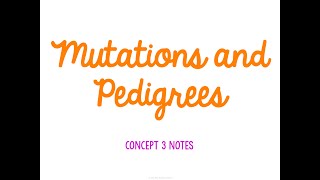 Unit 5 Heredity Concept 3 Notes *UPDATED*