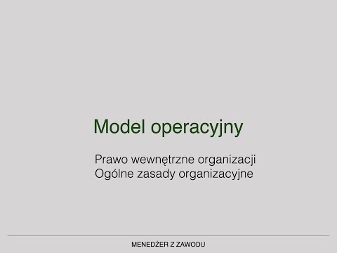 8 Model operacyjny