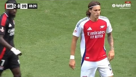Riccardo Calafiori DEBUT for Arsenal Vs Lyon 🔥