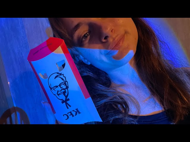 АСМР ИТИНГ КФС🧁хрустящие звуки,шепот✨asmr eating,crunching sounds,whispering🦋