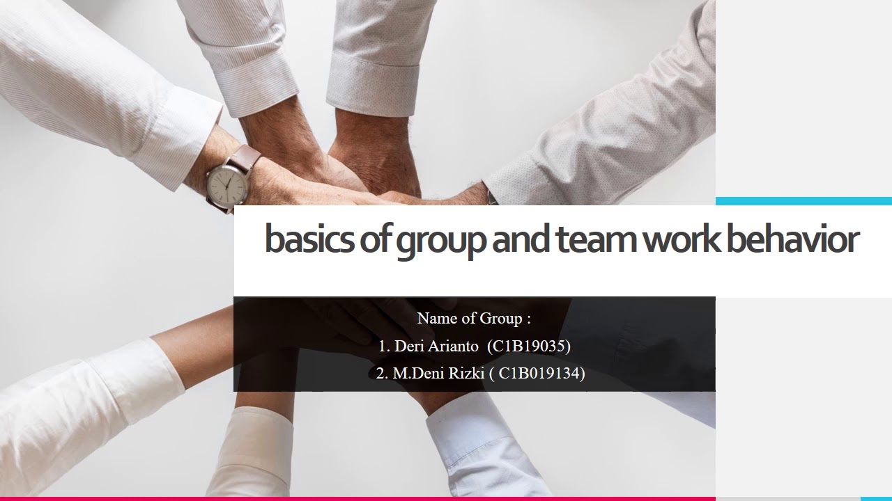 Basic of Group and Team Work Behavior
