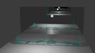 My first experience with fluid simulation in Blender 3D.