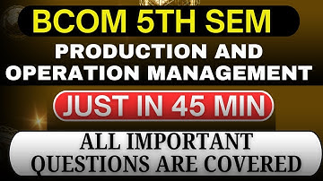 PRODUCTION AND MANAGEMENT ALL IMPORTANT QUESTIONS ARE COVERED#exam#bcom  #importantquestions #hindi