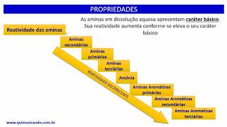Aminas: definição, classificação, propriedades e nomenclatura.