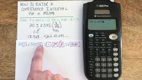 TI-36X Pro Mean Confidence Interval