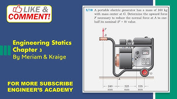 Engineering Statics | P3/10 | Equilibrium in 2D | Chapter 3 | 6th Edition | Engineers Academy