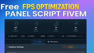 Free Fps Menu Script Fivem | Fps Optimization Panel | Graphics Management Wealth