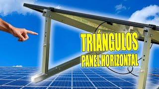 Instalación Rápida de Panel Solar en Posición Horizontal con Estructura Triangular