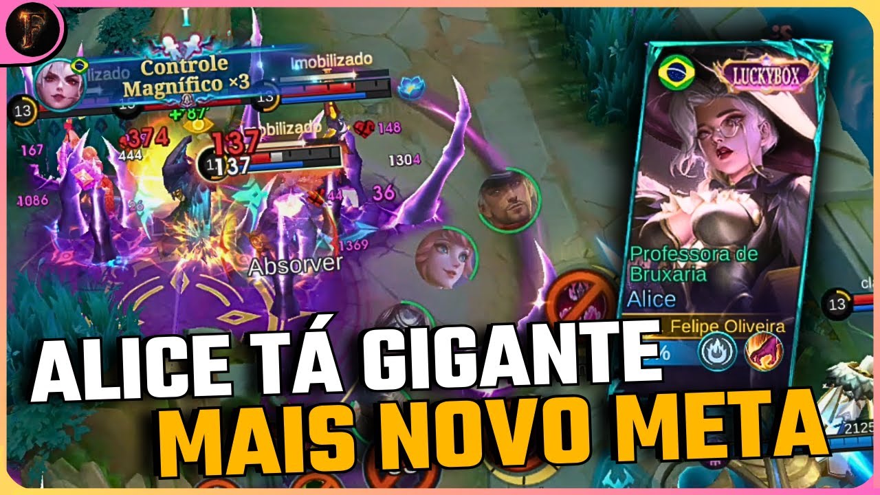 ALICE - O MAIS NOVO MONSTRO CRIADO PELA MOONTON - ALICE GAMEPLAY | Mobile Legends