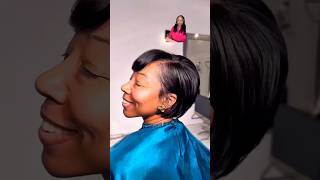 Simple Roller set on short hair #hair #trending #shortvideo #short @gillianhairsalon