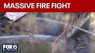 Milwaukee fire: Warehouse at risk of collapse | FOX6 News Milwaukee