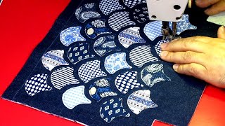 DIY 은행잎 타일 패치웍 토트백 만들기/Ginkgo Leaf "Tile Patchwork" Tote Bag