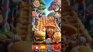 🍕 Pizza, Burger & Momo Save Food City! 😱 #shorts