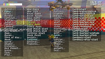 Jak II Debug Menu in Action!