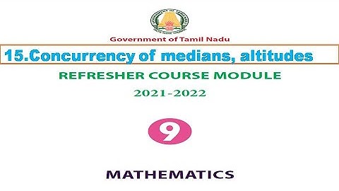 9th maths refresher module with answers unit 15 Congurency of medians Answers englishmedium
