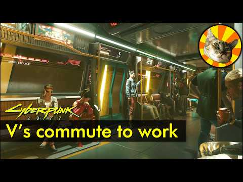 V's Train Commute To Work | Cyberpunk 2077