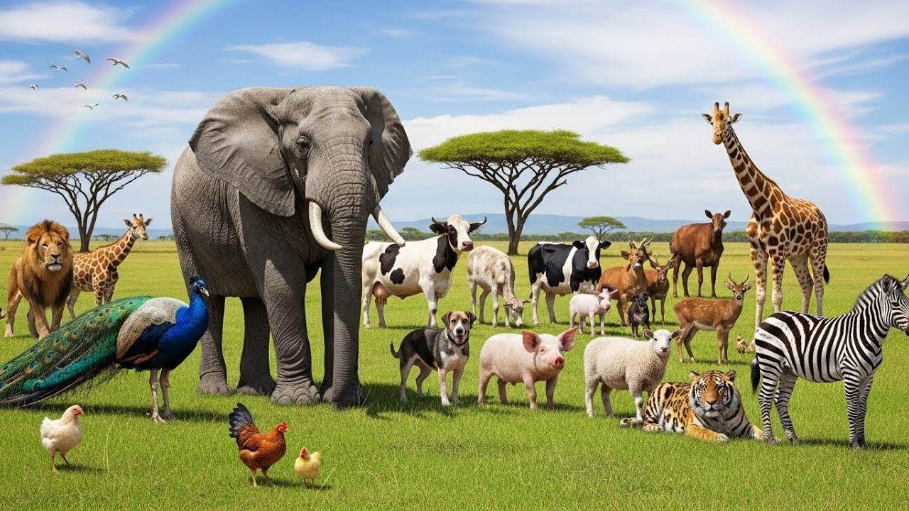 Relaxing Baby Animal Sounds： Cat, Goat, Horse, Sheep, Elephant, Dog, Duck, Pig Animal Moments