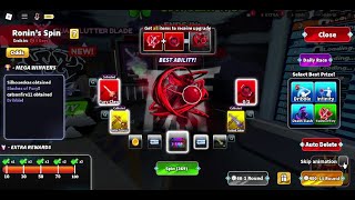 Spending 369 Spins 2X Luck Blade Ball