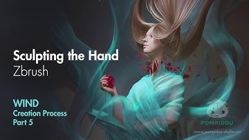 Sculpting hand in Zbrush. Work process on "Wind". Part 5