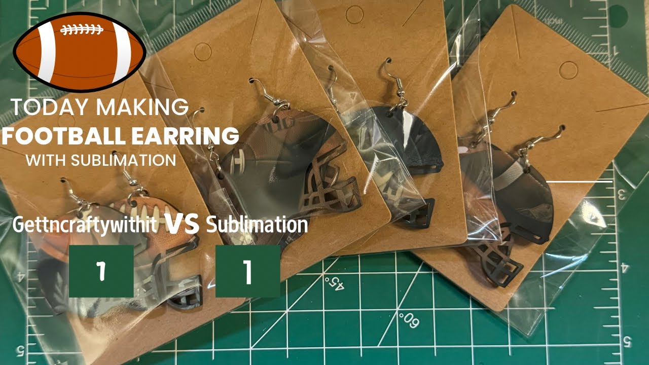 Making Football Helmet Earrings with sublimation. - YouTube