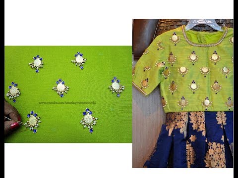 Aari / Hand Embroidery Coin / Kasu Work For Blouses / Tops - Step By Step Easy Way