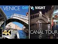 Venice, Italy 4K CANAL Tour DAY vs NIGHT | Beautiful Scenery from Vaporetto (2020) + Original Sound