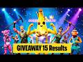 Fortnite Giveaway 15 Results | Fortnite Skin Winner  #fortnitefunnymoments #fortnitegiveaway