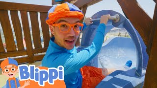 Blippi Makes a Splash at a Waterpark | Magic Stories and Adventures for Kids | Moonbug Kids