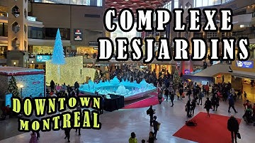 Christmas Eve at Complexe Desjardins Shopping Mall on Place des Arts in Downtown Montreal!