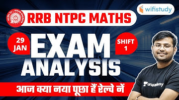 RRB NTPC 2020 | Maths Exam Analysis (29 Jan, Shift-1) by Sahil Khandelwal