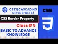 CSS Border Property:Everything You Need to Know|class5|CSS Borders Complete Guide for Beginners