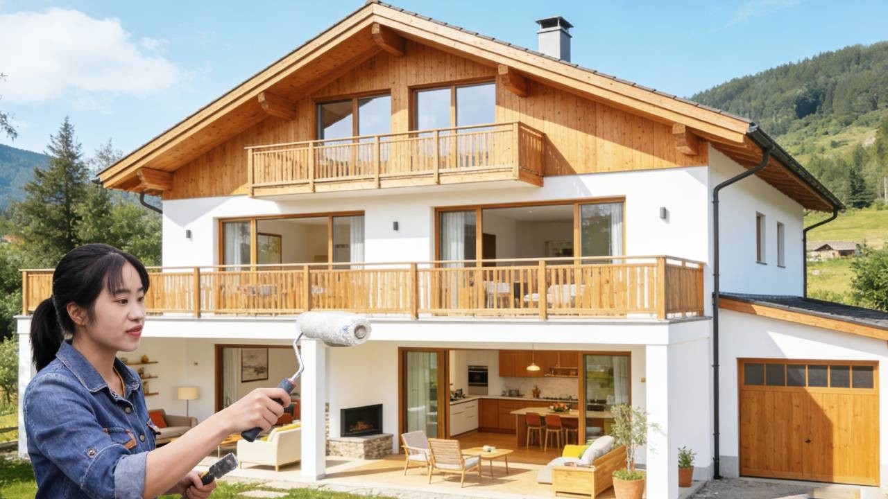 💡天才女孩独自重建888年破旧老屋，三个月时间爆改成现代化轻奢超级别墅！A gifted girl single-handedly rebuilt a dilapidated house.