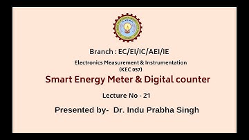 Electronics Measurement & Instrumentation | Smart Energy Meter & Digital counter |