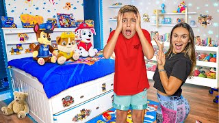 SURPRISING OUR SON WITH a CHILDISH ROOM MAKEOVER!!