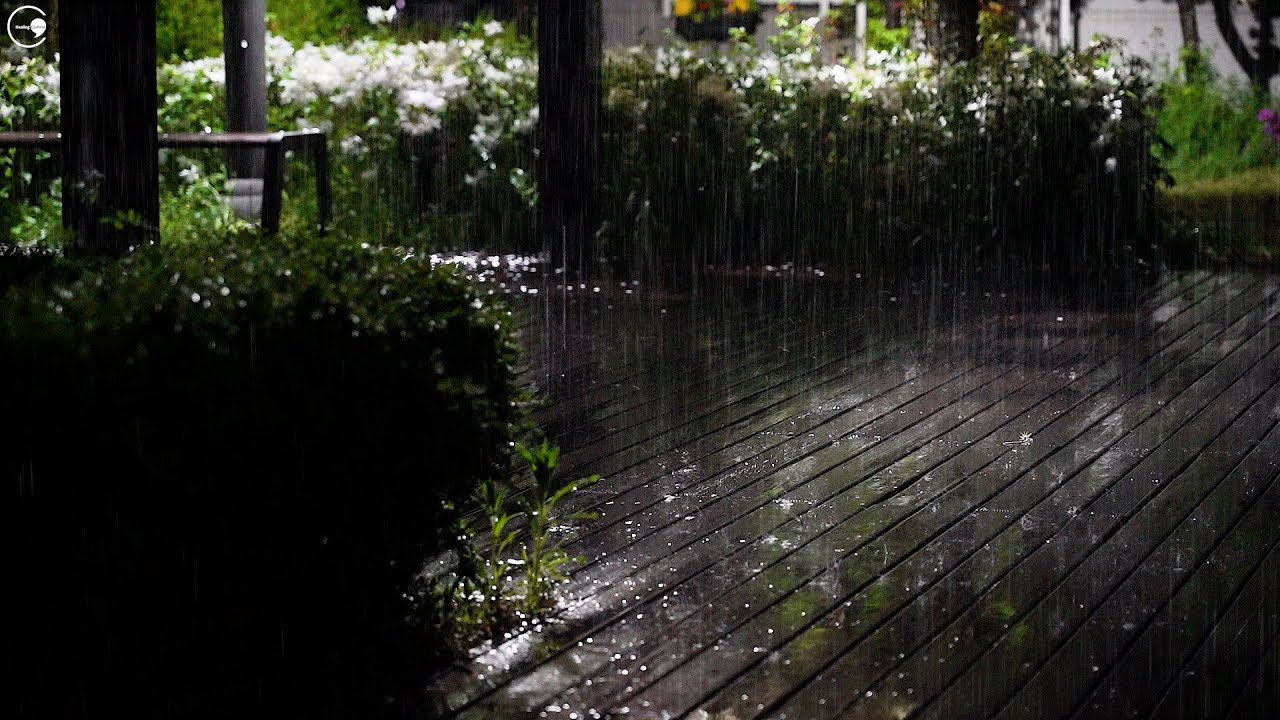 Быстро засыпайте и избавляйтесь от бессонницы с ливневыми дождями и проливным дождем ночью