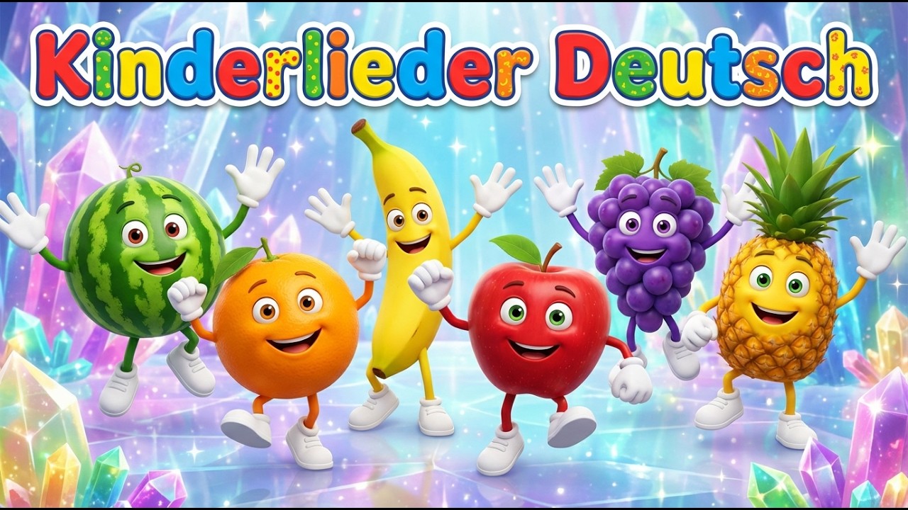 Kinderlieder zum Mitsingen 🍎🎓  Obst & Früchte lernen für Kleinkinder