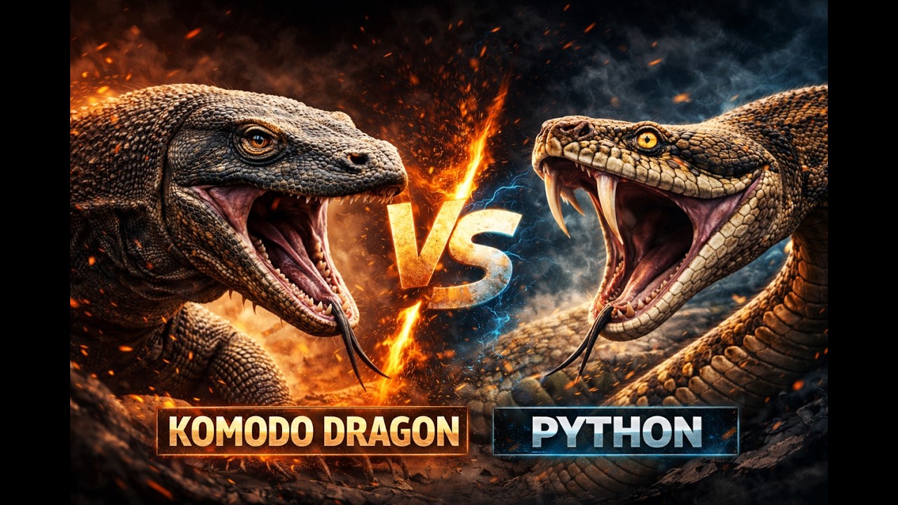Dragon Python Real Python vs Komodo Dragon - Survival Showdown - YouTube