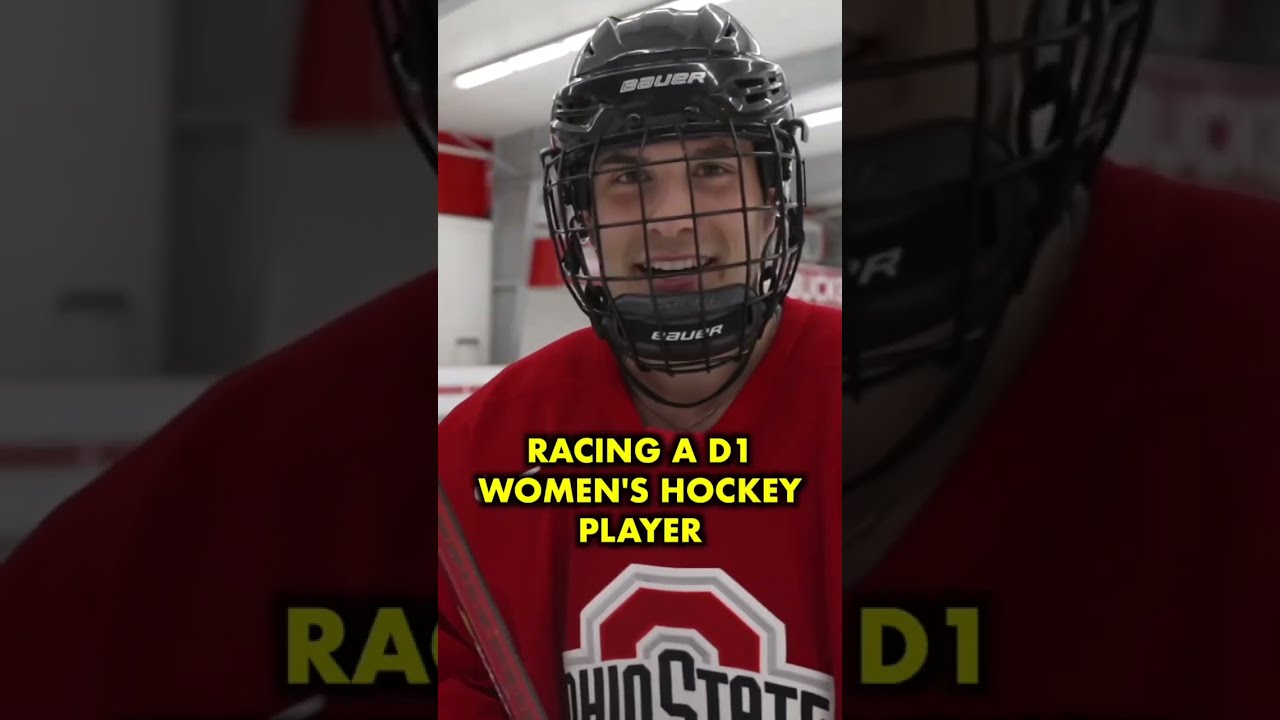 RACING A D1 WOMEN'S HOCKEY PLAYER!!
