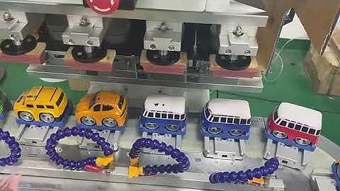 Rotary 4 color  pad printing machine for toy car