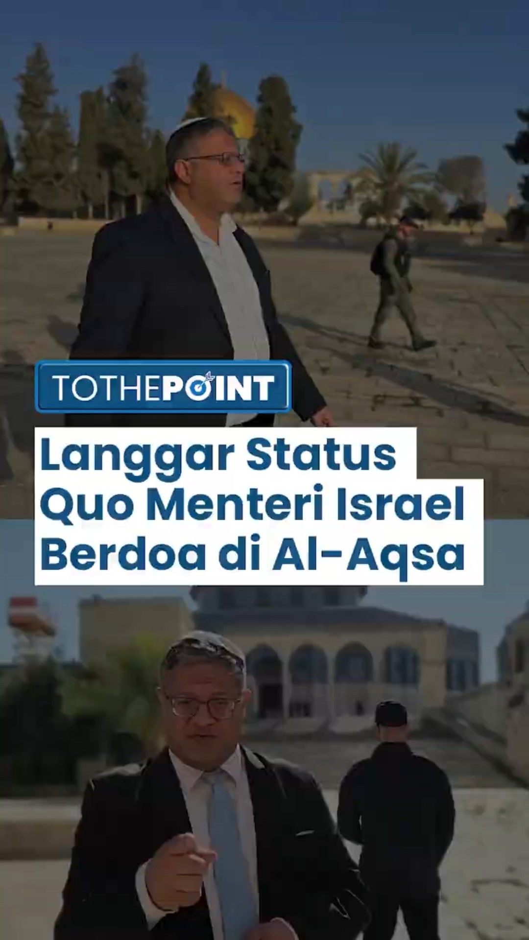 Menteri Keamanan Israel ke Kompleks Masjid Al-Aqsa untuk Doakan Tahanan di Gaza, Langgar Status Quo!