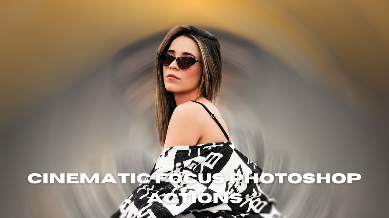 Cinematic Focus Photoshop Actions | 12 Motion Blur, Radial, and Speed Trail Effects for Portraits