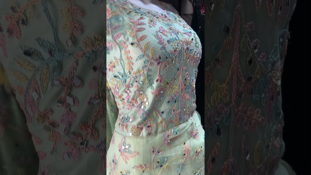 Light green colour gown 🔥 