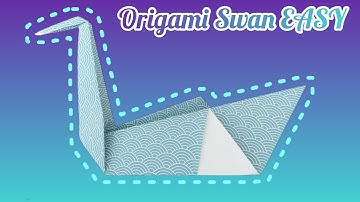 How to Make Origami Swan Bird 🐦 Very Easy Video Tutorial