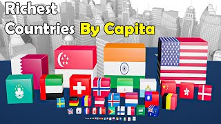 Richest Countries By GDP per capita (PPP) in 2024 | #RealDataSet #3dcomparison